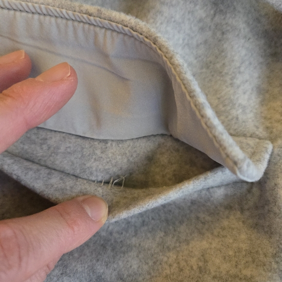 Express Belted Wrap Front Faux Wool Coat Light Gray HAL3 - Picture 6 of 16